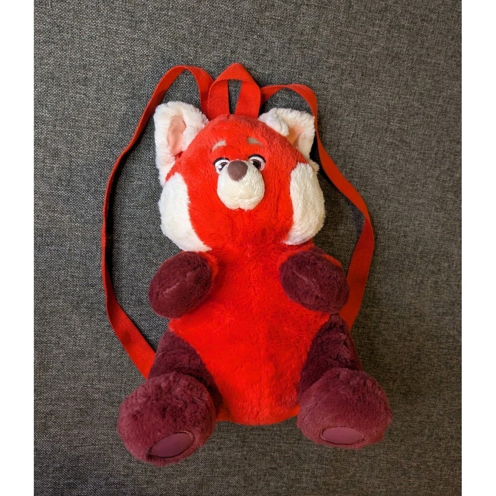 Disney Parks Pixar Turning Red Panda Mei Stuffed Animal Plush Backpack Bag